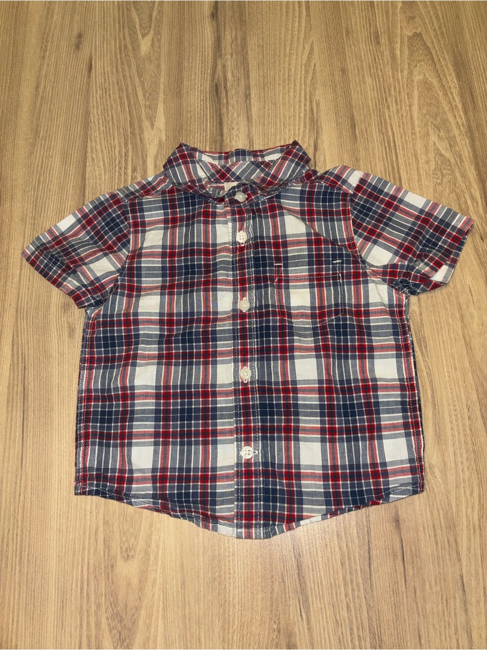 Gymboree plaid button-up shirt 12–18M